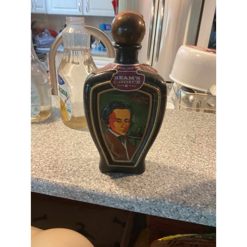 Vintage Jim Beam Collectible Decanter, Beam's Choice, Portrait of Chopin